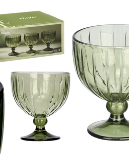 Saldējuma trauks 350 ml, zaļi svītrains, 12×10.5×10.5 cm, 12413, Kinvara  Hover