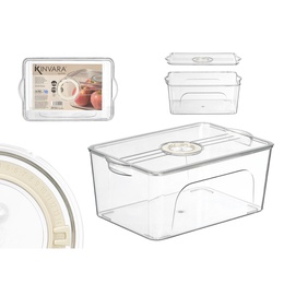 Ledusskapja organizators ar vāku, balts, 14×33.5×21.2 cm, 12511, Kinvara