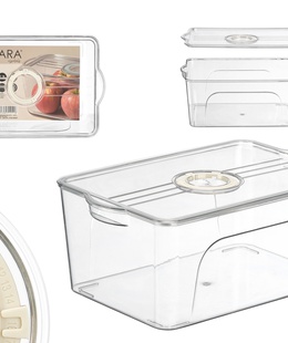 Ledusskapja organizators ar vāku, balts, 14×33.5×21.2 cm, 12511, Kinvara  Hover