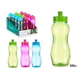 Ūdens pudele, 550 ml, 3 krāsas, 21×7.5×6.5 cm, 47311, Leknes