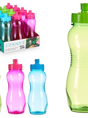 Ūdens pudele, 550 ml, 3 krāsas, 21×7.5×6.5 cm, 47311, Leknes  Hover