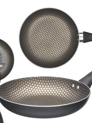 Nepiedegoša indukcijas panna, šūnveida pārklājums, 22 cm, 6.5×30×23 cm, 82284, Kinvara  Hover