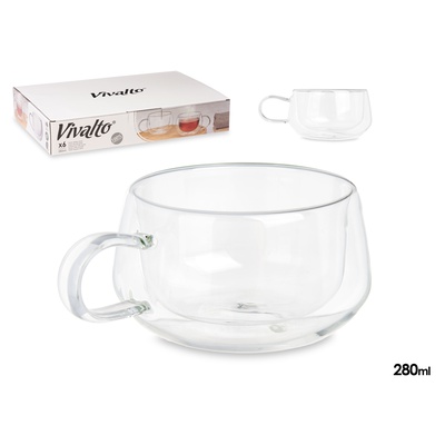 Borosilikāta tējas krūze 280 ml, 6×14×10 cm, 85368, Kinvara
