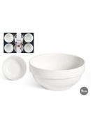 Komplekts 6 baltas porcelāna bļodas 9 cm, 86525, Vessia