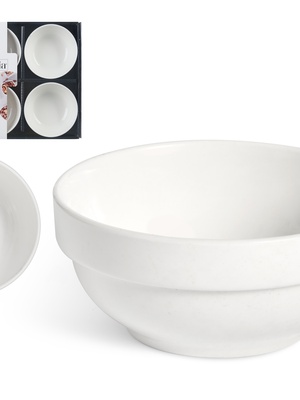 Komplekts 6 baltas porcelāna bļodas 9 cm, 86525, Vessia  Hover