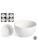 Komplekts 6 baltas porcelāna bļodas 10 cm, 86527, Vessia