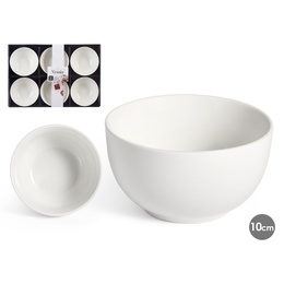 Komplekts 6 baltas porcelāna bļodas 10 cm, 86527, Vessia