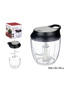 Manuālais smalcinātājs, tērauda vāks, 5 asmeņi, 15×13.5×12 cm, 86985, Kinvara