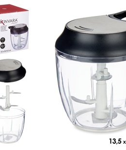 Manuālais smalcinātājs, tērauda vāks, 5 asmeņi, 15×13.5×12 cm, 86985, Kinvara  Hover