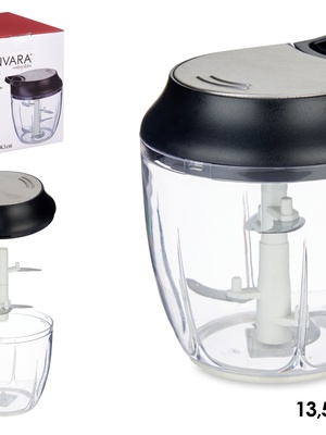 Manuālais smalcinātājs, tērauda vāks, 5 asmeņi, 15×13.5×12 cm, 86985, Kinvara  Hover