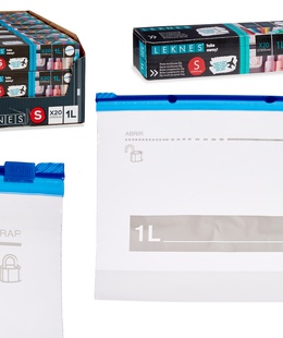 Daudzfunkcionāli maisi ar aizdari, 1 L, 20 gab., 20×17+2.5 cm, 87070, Leknes  Hover