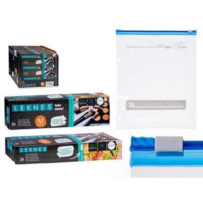Daudzfunkcionāli maisi ar aizdari, 3 L, 15 gab., 25×30+2.5 cm, 87071, Leknes