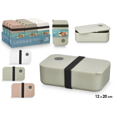 Pusdienu kaste, 3 krāsas, 6.5×19.5×12 cm, 93467, Leknes