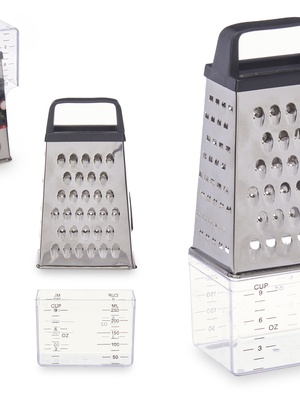 Tērauda rīve ar mērtrauku, melna, 15×9×6.7 cm, 95032, Kinvara  Hover