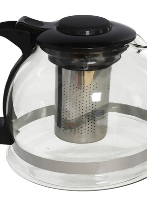 Stikla tējkanna ar filtru 1600 ml, 14,5 x 20 x 15,5 cm, KITCHEN&GO 8445393048376  Hover