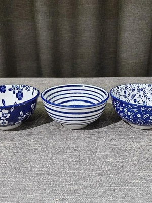 Porcelāna bļoda, 3 dizaini, 5,5 x 11,5 x 11,5 cm, KITCHEN&GO 8445393250359  Hover