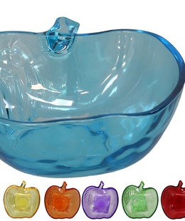 Stikla bļoda ābola formā 12,5 x 13 x 4,7 cm, 6 krāsas, KITCHEN&GO 8445393260242  Hover