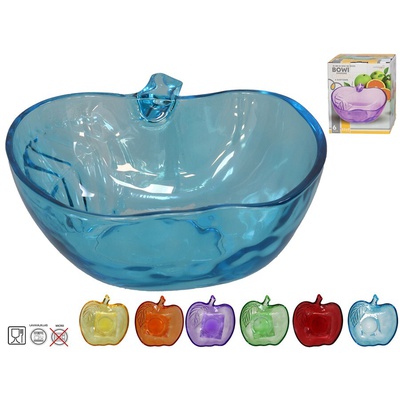 Stikla bļoda ābola formā 12,5 x 13 x 4,7 cm, 6 krāsas, KITCHEN&GO 8445393260242