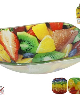 Kvadrātveida stikla bļoda, 3 dizaini, 3 x 12,5 x 12,5 cm, KITCHEN&GO 8445393278810  Hover