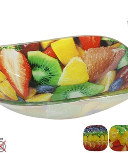 Kvadrātveida stikla bļoda, 3 dizaini, 4 x 15 x 15 cm, KITCHEN&GO 8445393278858  Hover