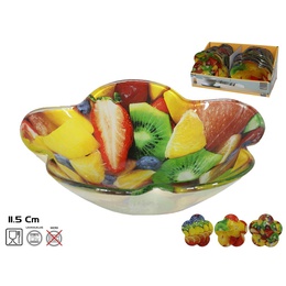 Stikla bļoda, 3 dizaini, 3 x 11,5 x 11,5 cm, KITCHEN&GO 8445393278889