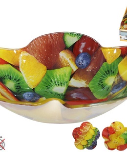 Stikla bļoda, 3 dizaini, 4 x 15 x 15 cm, KITCHEN&GO 8445393278933  Hover