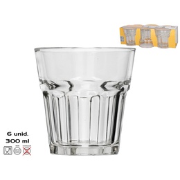 6 gab. Casablanca glāzes 300 ml, 9,5 x 9 x 9 cm, KITCHEN&GO 8445393387970