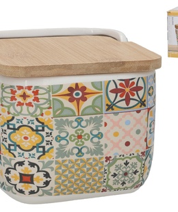 Sāls trauks ar bambusa vāku, 12 x 12,5 x 11 cm, KITCHEN&GO 8445393397115  Hover