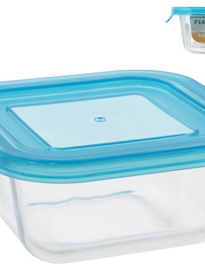 Kvadrātveida stikla pusdienu kārba 320 ml, 5 x 13,2 x 11,7 cm, KITCHEN&GO 8445393405988  Hover