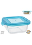 Kvadrātveida stikla pusdienu kārba 800 ml, 6 x 17,5 x 15,5 cm, KITCHEN&GO 8445393406008