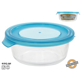 Apaļa stikla pusdienu kārba 620 ml, 6 x 17 x 15,5 cm, KITCHEN&GO 8445393406053