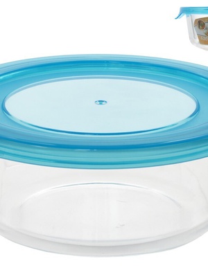 Apaļa stikla pusdienu kārba 620 ml, 6 x 17 x 15,5 cm, KITCHEN&GO 8445393406053  Hover