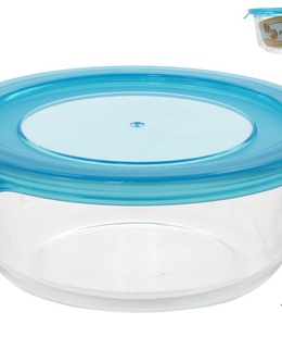 Apaļa stikla pusdienu kārba 950 ml, 7 x 19,2 x 17,6 cm, KITCHEN&GO 8445393406060  Hover