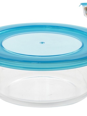 Apaļa stikla pusdienu kārba 950 ml, 7 x 19,2 x 17,6 cm, KITCHEN&GO 8445393406060  Hover