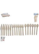 Galda piederumi (18 gab.), koks, 16 x 3,2 cm, SUMMER ENJOY 8445393410432