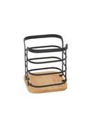 Galda piederumu turētājs, 12,5 x 12,5 x 14 cm, melns, KITCHEN&GO 8445393419022