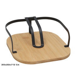 Salvešu turētājs, 20 x 20 x 7,5 cm, melns, KITCHEN&GO 8445393419039