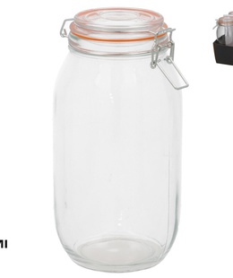 Hermētiska burka 2000 ml, 25 x 12 x 12 cm, KITCHEN&GO 8445393424361  Hover