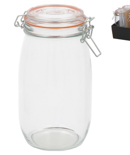 Hermētiska burka 1500 ml, 22 x 12 x 14,5 cm, KITCHEN&GO 8445393424378  Hover