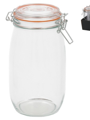 Hermētiska burka 1500 ml, 22 x 12 x 14,5 cm, KITCHEN&GO 8445393424378  Hover