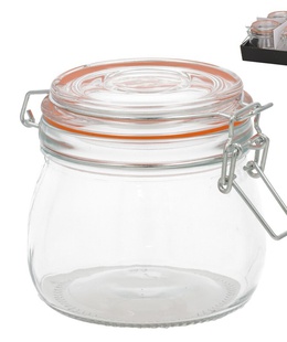 Hermētiska burka 500 ml, 10,5 x 11 x 14 cm, KITCHEN&GO 8445393424408  Hover