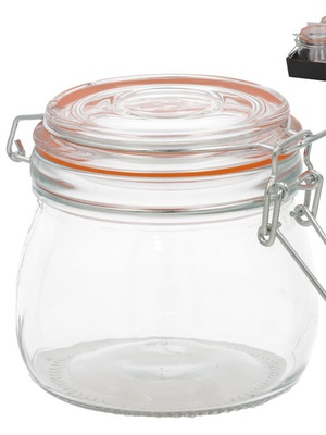 Hermētiska burka 500 ml, 10,5 x 11 x 14 cm, KITCHEN&GO 8445393424408  Hover