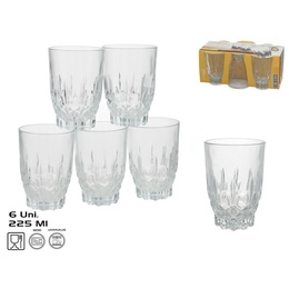 Glāzes (6 gab.), 225 ml, 10 x 7 x 7 cm, KITCHEN&GO 8445393430607