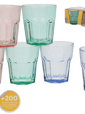 Glāzes (6 gab.) 300 ml, 9 x 8,7 x 8,7 cm, KITCHEN&GO 8445393436319  Hover
