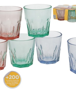 Glāzes (6 gab.) 250 ml, 8,5 x 8,3 x 8,3 cm, KITCHEN&GO 8445393436326  Hover