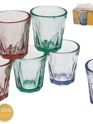 Glāzes (6 gab.) 45 ml, 5,5 x 5 x 5 cm, KITCHEN&GO 8445393436418  Hover