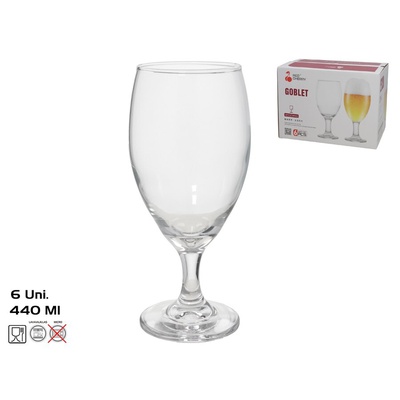 Alus glāzes (6 gab.) 440 ml, 18 x 7,5 x 7,5 cm, RED CHERRY 8445393480299