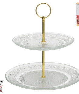 2 līmeņu kūku statīvs, 24 x 23 x 23 cm, KITCHEN&GO 8445393529356  Hover