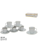 6 tasīšu/apakštasīšu komplekts ar zelta maliņu, 8 x 13,5 x 13,5 cm, KITCHEN&GO 8445393535241