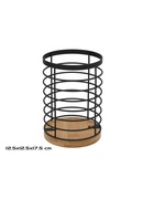 Galda piederumu statīvs, 12,5 x 12,5 x 17,5 cm, melns, DECORLIFE 8445393539157